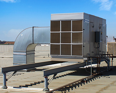 Rooftop Evaporative Cooling Unit Install-2 - Cambridge Air Solutions®